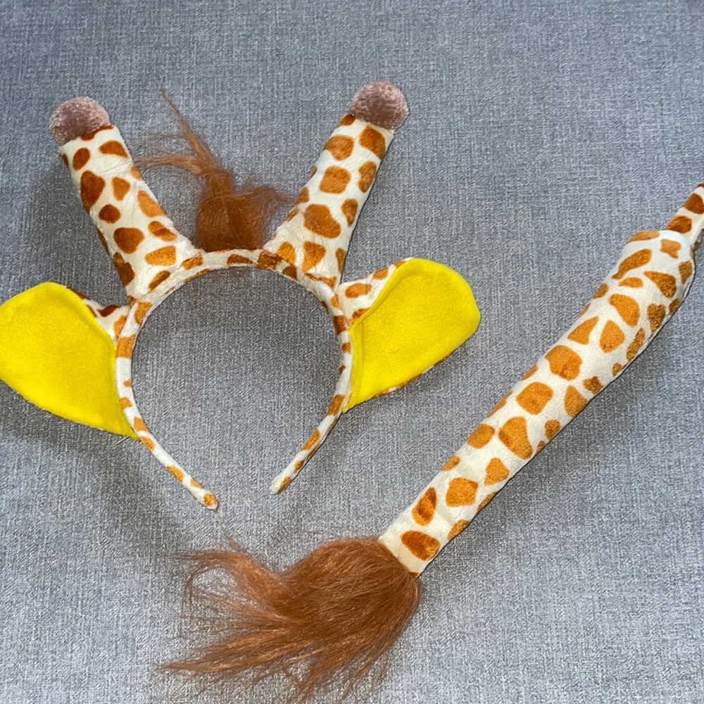 Giraffe Ears & Tail Halloween Accessories